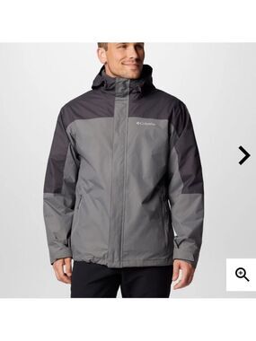 Columbia Men's Black and Gray Jacket XL